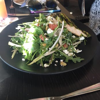 Splashes Restaurant - Watermelon and arugula salad with grilled chicken - New American Near Me - Laguna Beach, California Splashes Restaurant - Watermelon and arugula salad with grilled chicken - New American Near Me - Laguna Beach, California