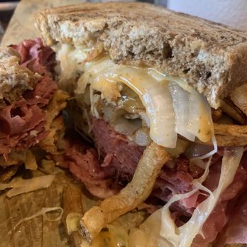 Primanti Bros. Restaurant and Bar - PB Rueben cross section - Sandwiches Near Me - Cranberry, Pennsylvania Primanti Bros. Restaurant and Bar - PB Rueben cross section - Sandwiches Near Me - Cranberry, Pennsylvania