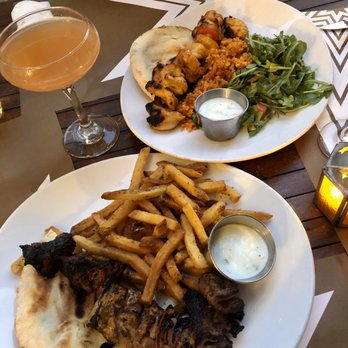 Pera Soho - Sirloin "Shashlik" Steak Frites and Chicken "Shashlik" - Mediterranean Near Me - New York, New York Pera Soho - Sirloin "Shashlik" Steak Frites and Chicken "Shashlik" - Mediterranean Near Me - New York, New York