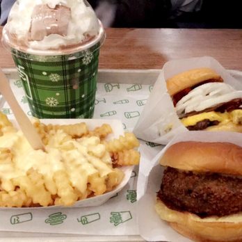 Shake Shack Glendale - My first time! Got a seasonal Frozen Hot Cocoa shake! - Burgers Near Me - Glendale, California