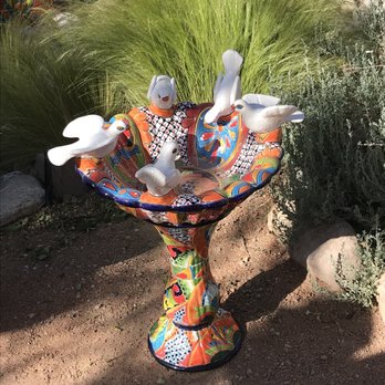 Farm & Table - You can view and purchase beautiful garden items from their shop. This bird bath is my favorite! - New American Near Me - Albuquerque, New Mexico