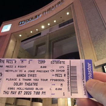 Dolby Theatre - Outside with my ticket - Performing Arts Near Me - Hollywood, California