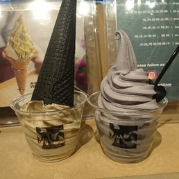 Roasted Oolong on the left and Ube on the right ~