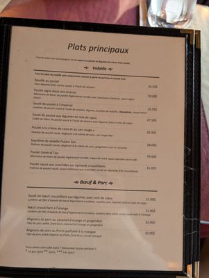 Menu photo 4 Fuzion Zen Laval, QC