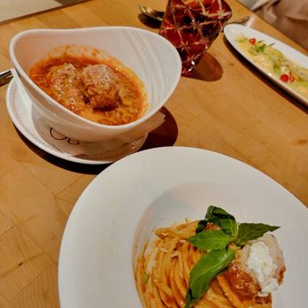 GIADA - Bucatini with a side of Meatballs - Italian Near Me - Las Vegas, Nevada