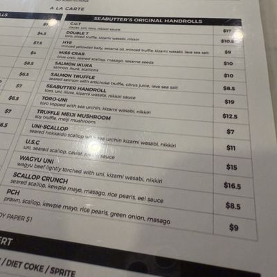 Menu photo 6 The Bar - Hand Rolls by Seabutter Glendale, CA Menu photo 6 The Bar - Hand Rolls by Seabutter Glendale, CA