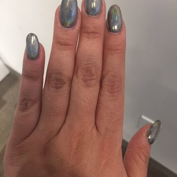 In Style Nail Spa - Full set black chrome round shape - Nail Salons Near Me - Paramount, California In Style Nail Spa - Full set black chrome round shape - Nail Salons Near Me - Paramount, California