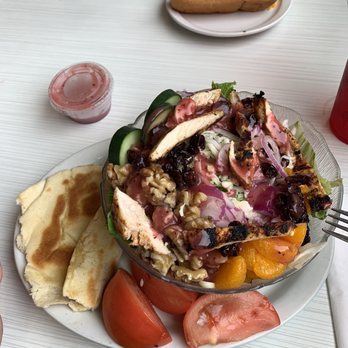 Leo's Coney Island - This is the Michigan Salad (with chicken), I started eating when I had taken this picture, really filling. - Breakfast & Brunch Near Me - Grand Rapids, Michigan