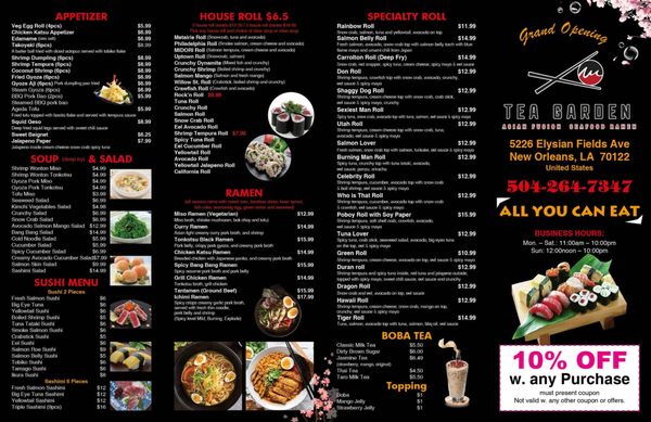 Menu photo 2 Tea Garden New Orleans, LA Menu photo 2 Tea Garden New Orleans, LA