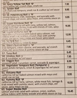 Menu photo 3 Sushi Kabuki Seminole, FL