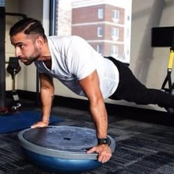 FitRegimen - By adding a bosu ball and TRX you can increase the level of difficulty on your planks and continue to strengthen your core.