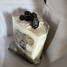 Blueberry Chiffon Cake Slice