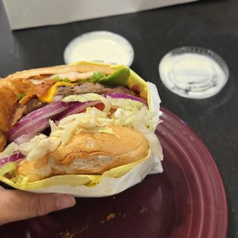 Angelo's Burgers - Bacon Avocado Cheeseburger - Burgers Near Me - Anaheim, California Angelo's Burgers - Bacon Avocado Cheeseburger - Burgers Near Me - Anaheim, California