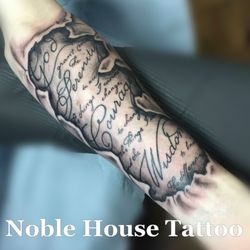 Noble House Tattoo - 3D Tattoo Art, Serenity Prayer