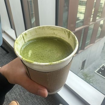 Bshop Cafe - Hot matcha latte 12oz - Coffee & Tea Near Me - Redwood City, California