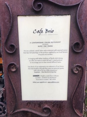 Menu photo 2 Cafe Brio Victoria, BC Menu photo 2 Cafe Brio Victoria, BC