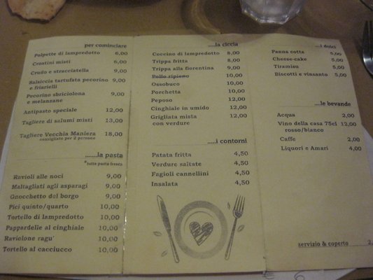 Menu photo 2 La Vecchia Maniera Florence, FI