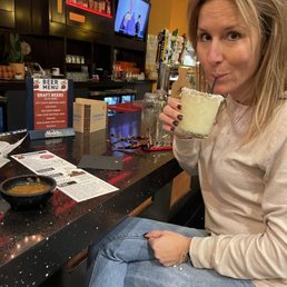 Coconut margarita makes my wife feel like she's on vacation