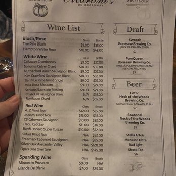 Martini's On Broadway - Wine & beer list - Wine Bars Near Me - Pitman, New Jersey