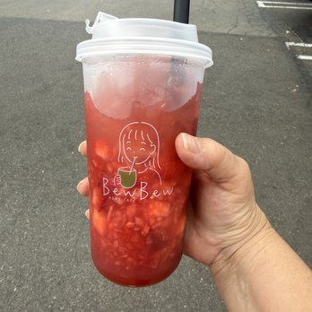 BewBew Home Cafe - Strawberry watermelon tea - Desserts Near Me - San Marcos, California BewBew Home Cafe - Strawberry watermelon tea - Desserts Near Me - San Marcos, California