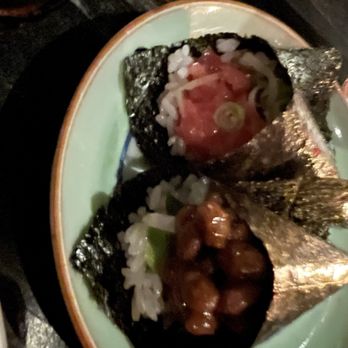 RVR Venice - Natto hand roll and bluefin tuna roll - Izakaya Near Me - Venice, California