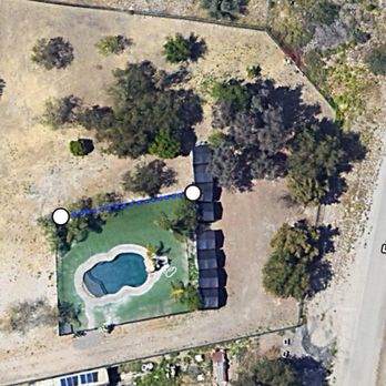 Country Dog Ranch - Measurement of pool area from Google - Pet Training Near Me - Los Angeles, California