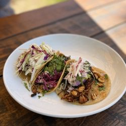 Seabirds Kitchen - Beer Battered Avocado Taco, Grilled Mushroom Taco, Adobo Taco