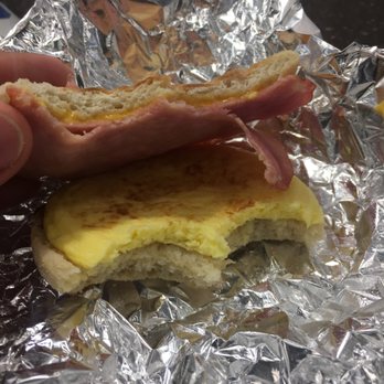 The Strip Market - Breakfast sammich with barely toasted English muffin, pre-made egg thing, decent ham, and cheese. - Coffee & Tea Near Me - Pittsburgh, Pennsylvania The Strip Market - Breakfast sammich with barely toasted English muffin, pre-made egg thing, decent ham, and cheese. - Coffee & Tea Near Me - Pittsburgh, Pennsylvania