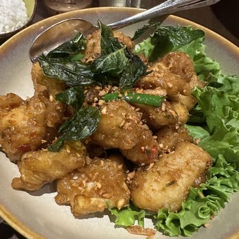 Thai Square Restaurant - Crispy Squid With Basil - Thai Near Me - Arlington, Virginia