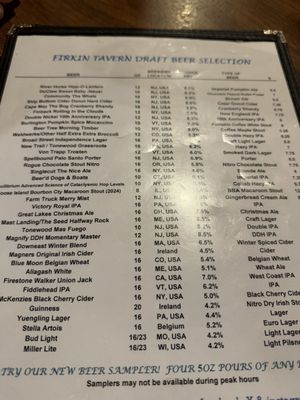 Menu photo 1 The Firkin Tavern Ewing, NJ Menu photo 1 The Firkin Tavern Ewing, NJ