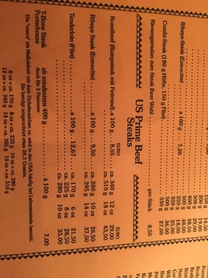 Menu photo 2 Sanders Steakhaus Nuremberg, BY