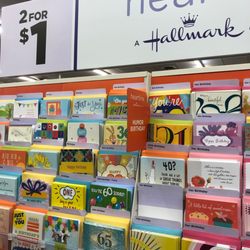 The Dollar Tree - Hallmark cards 50-cents each at Dollar Tree.