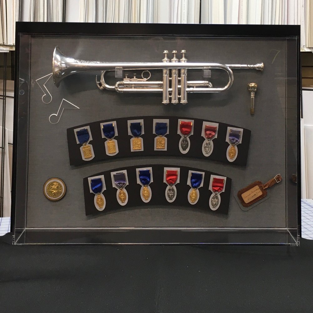 Trumpet shadow box