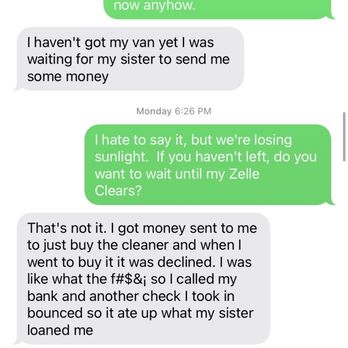 RV Mobile svcs - Awkwardly personal text exchange when Joe just didn't both to show up. - RV Repair Near Me RV Mobile svcs - Awkwardly personal text exchange when Joe just didn't both to show up. - RV Repair Near Me