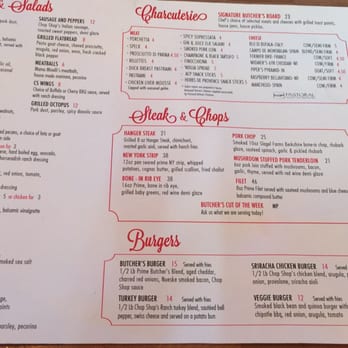 Chop Shop - Dinner Menu (7.2016) - Bars Near Me - Chicago, Illinois