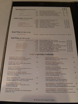 Menu photo 2 Wally's Desert Turtle Rancho Mirage, CA