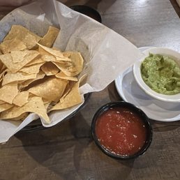 Chips, salsa and guacamole Chips, salsa and guacamole