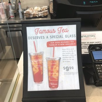 McAlister's Deli - Special Glass for their famous Tea - Salad Near Me - Pembroke Pines, Florida McAlister's Deli - Special Glass for their famous Tea - Salad Near Me - Pembroke Pines, Florida