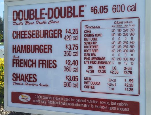 Menu photo 7 In-N-Out Burger Alameda, CA