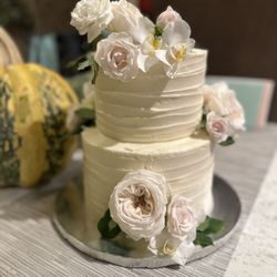 Wedding cake for our intimate wedding.