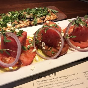 Seasons 52 - Heirloom tomato watermelon salad - New American Near Me - Bridgewater, New Jersey Seasons 52 - Heirloom tomato watermelon salad - New American Near Me - Bridgewater, New Jersey
