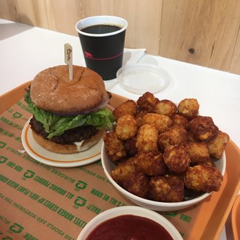 Next Level Burger - Spicy bean burger and tots - Burgers Near Me - Concord, California Next Level Burger - Spicy bean burger and tots - Burgers Near Me - Concord, California