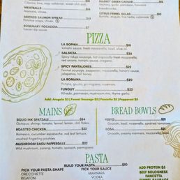 Limited Menu