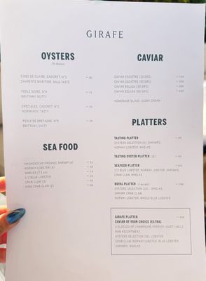Menu photo 2 Girafe Paris, 75 Menu photo 2 Girafe Paris, 75