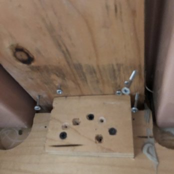 A&J CABINETS - More underneath photos as you can see multiple random screws not even completely screwed all the way in - Cabinetry Near Me A&J CABINETS - More underneath photos as you can see multiple random screws not even completely screwed all the way in - Cabinetry Near Me