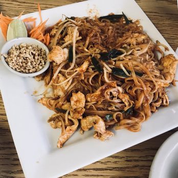 Thai Esan - Pad Thai with chicken. Really enjoyed it. Heat level was 2 and was hotter than medium in my opinion. It didn't bother me but may others. - Thai Near Me - Chattanooga, Tennessee Thai Esan - Pad Thai with chicken. Really enjoyed it. Heat level was 2 and was hotter than medium in my opinion. It didn't bother me but may others. - Thai Near Me - Chattanooga, Tennessee