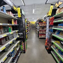 Dollar General - Aisles are clear and organized but some shelves cleared out