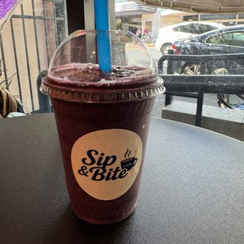 Sip & Bite Cafe - Lavender blueberry smoothie - way too expensive. - Cafes Near Me - San Rafael, California