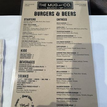 The Mug and Company Loomis - Monday night burger - Breakfast & Brunch Near Me - Loomis, California The Mug and Company Loomis - Monday night burger - Breakfast & Brunch Near Me - Loomis, California
