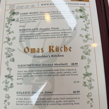 Biergarten - Menu - Wine Bars Near Me - Tucson, Arizona Biergarten - Menu - Wine Bars Near Me - Tucson, Arizona